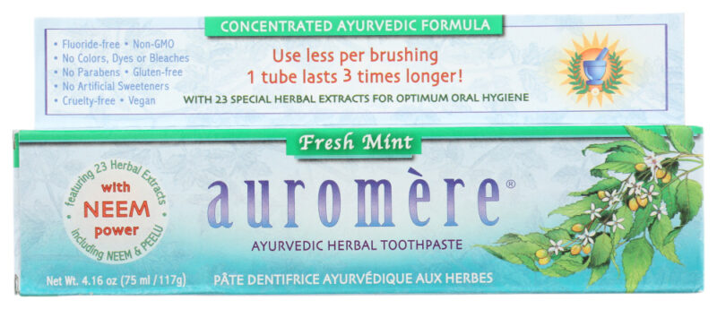 AUROMERE: Ayurvedic Herbal Toothpaste Fresh Mint