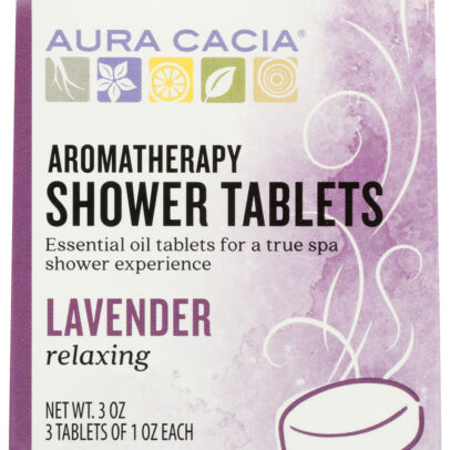 AURA CACIA: Aromatherapy Shower Tablets Relaxing Lavender 3 tablets (1 oz each)