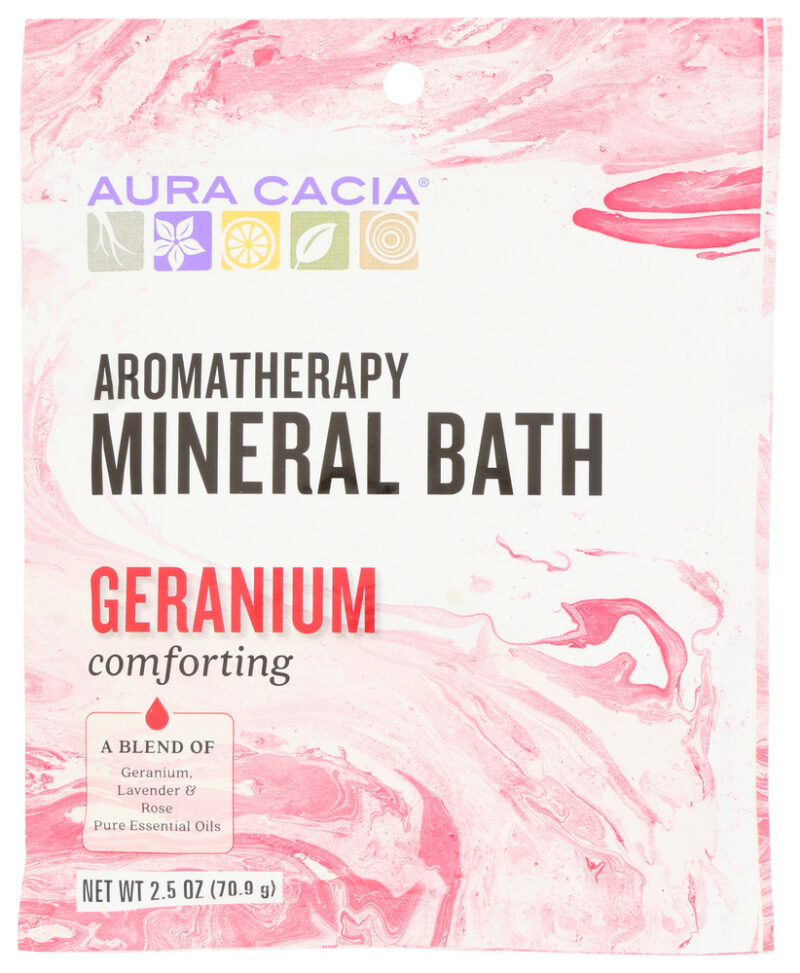 AURA CACIA: Aromatherapy Mineral Bath Comforting Geranium