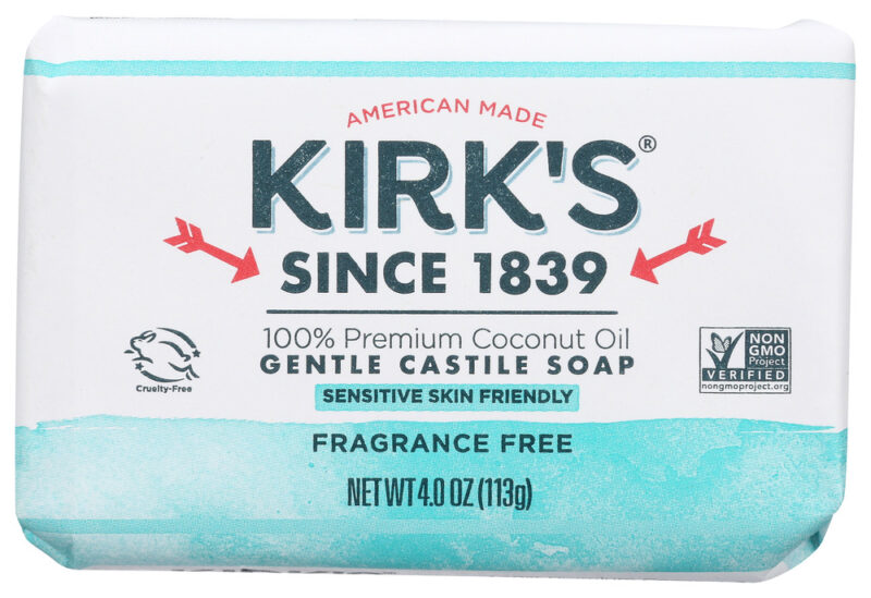 KIRK'S: Original Coco Castile Bar Soap Fragrance Free