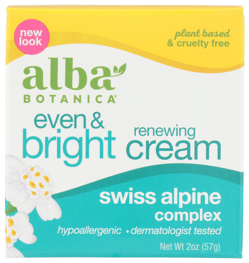 ALBA BOTANICA: Even & Bright Renewing Cream with Swiss Alpine Complex