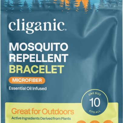 CLIGANIC: Mosquito Repellent Microfiber Bracelets