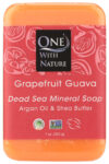 ONE WITH NATURE: Dead Sea Minerals Soap Bar Grapefruit Guava