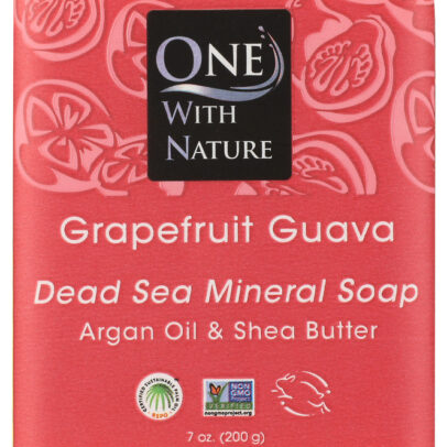 ONE WITH NATURE: Dead Sea Minerals Soap Bar Grapefruit Guava