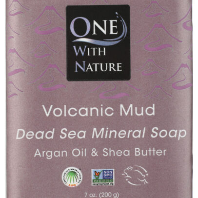 ONE WITH NATURE: Volcanic Mud Triple Milled Mineral Bar Soap Argan Oil & Shea Butter