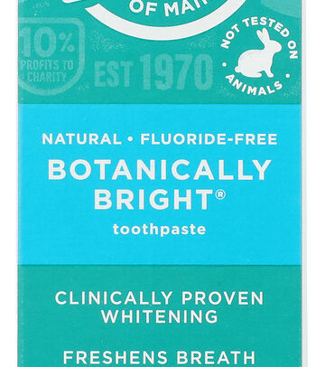 TOMS OF MAINE: Fluoride Free Botanically Bright Toothpaste Peppermint