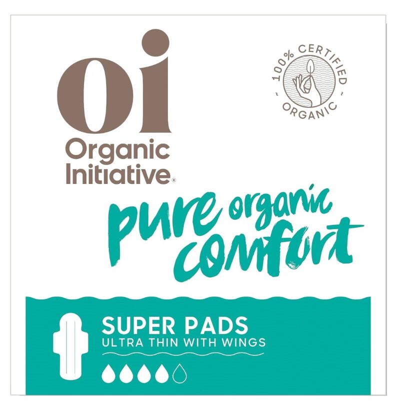 ORGANIC INITIATIVE: Ultra Thin Super Pads with Wings