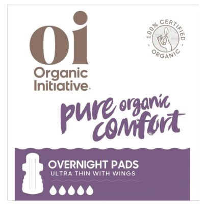 ORGANIC INITIATIVE: Ultra Thin Overnight Pads with Wings