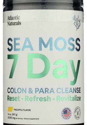 ATLANTIC NATURALS: Sea Moss 7 Day Colon and Para Cleanse Pineapple Flavor