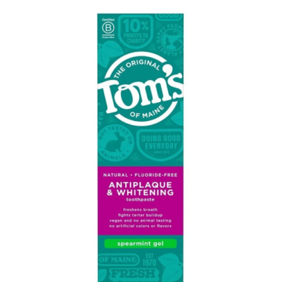 TOMS OF MAINE: Fluoride Free Antiplaque and Whitening Gel Spearmint