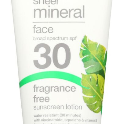 ALBA BOTANICA: Sheer Mineral Sunscreen Fragrance Free Sunscreen Lotion SPF 30