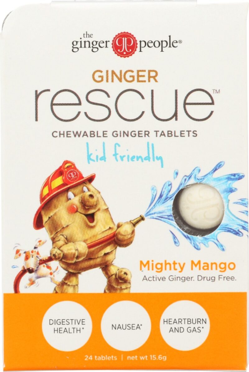 GINGER PEOPLE: Ginger Rescue Chewable Ginger Tablets Mighty Mango